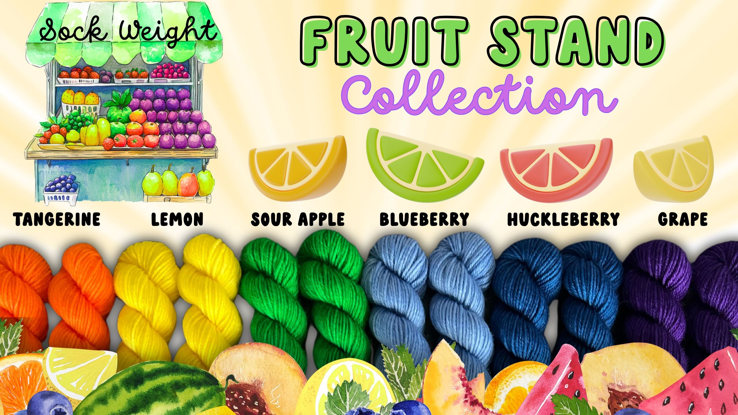 Fruit Stand Sock Weight