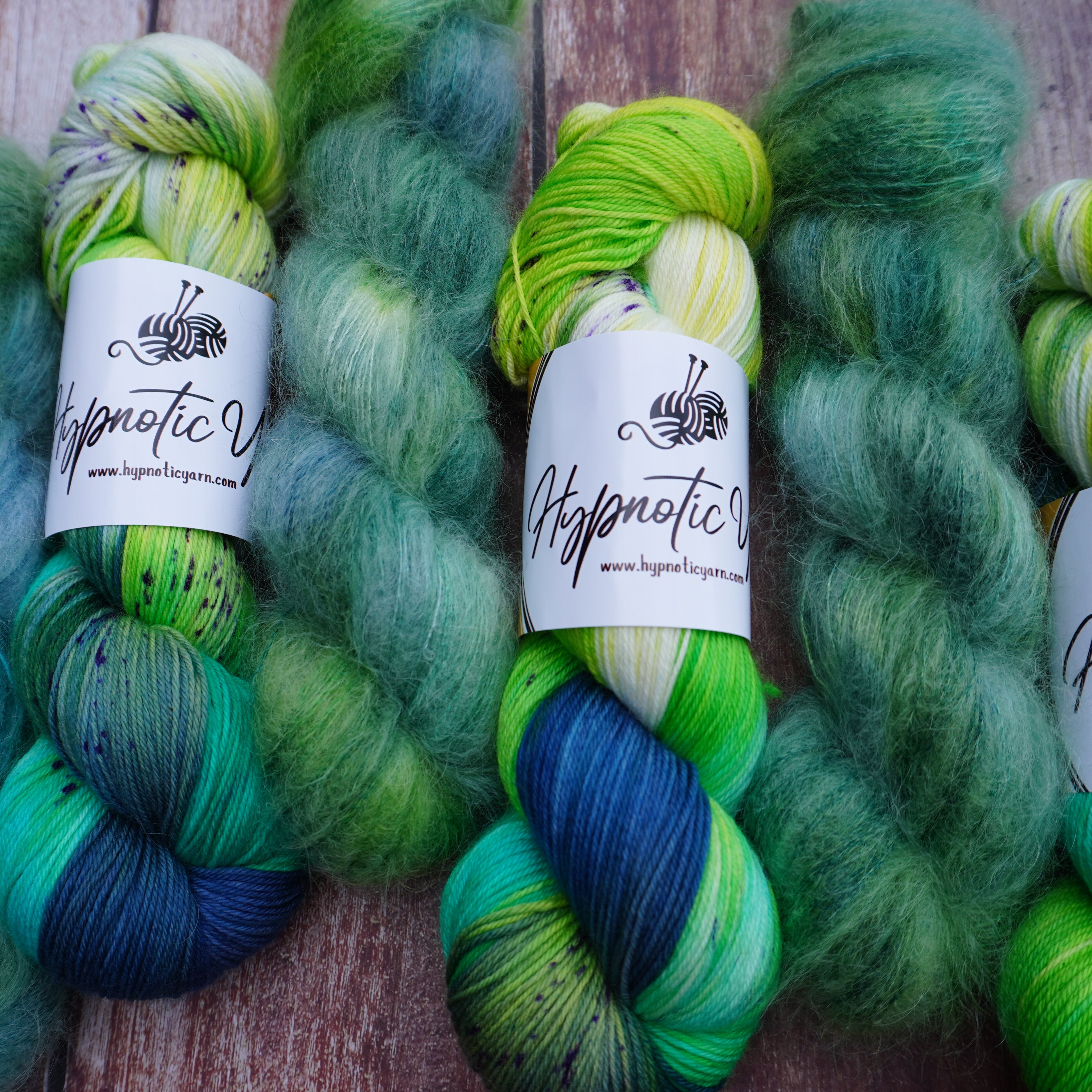 Early Spring + Lichen | 100 Gr Plush Sock + 50 Gr Fluff Mohair