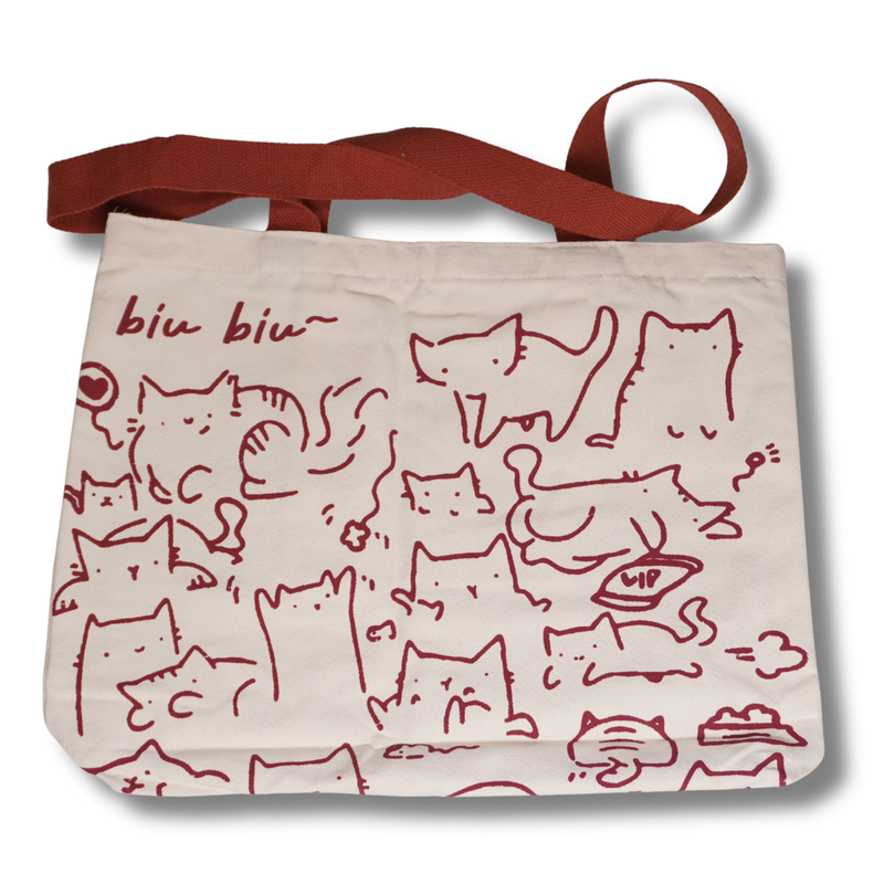 Biu Biu Cat Canvas Bag