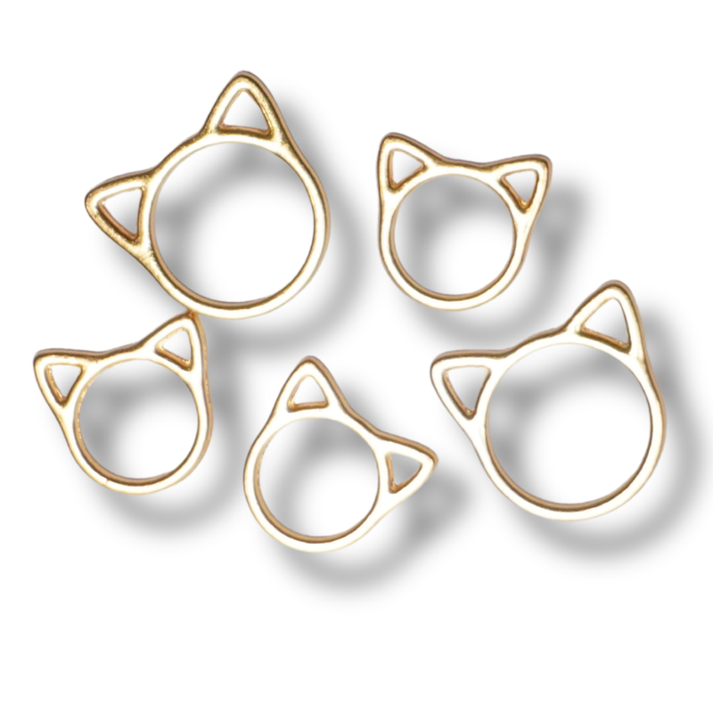 Cat Outline Stitch Marker (Set of 5)