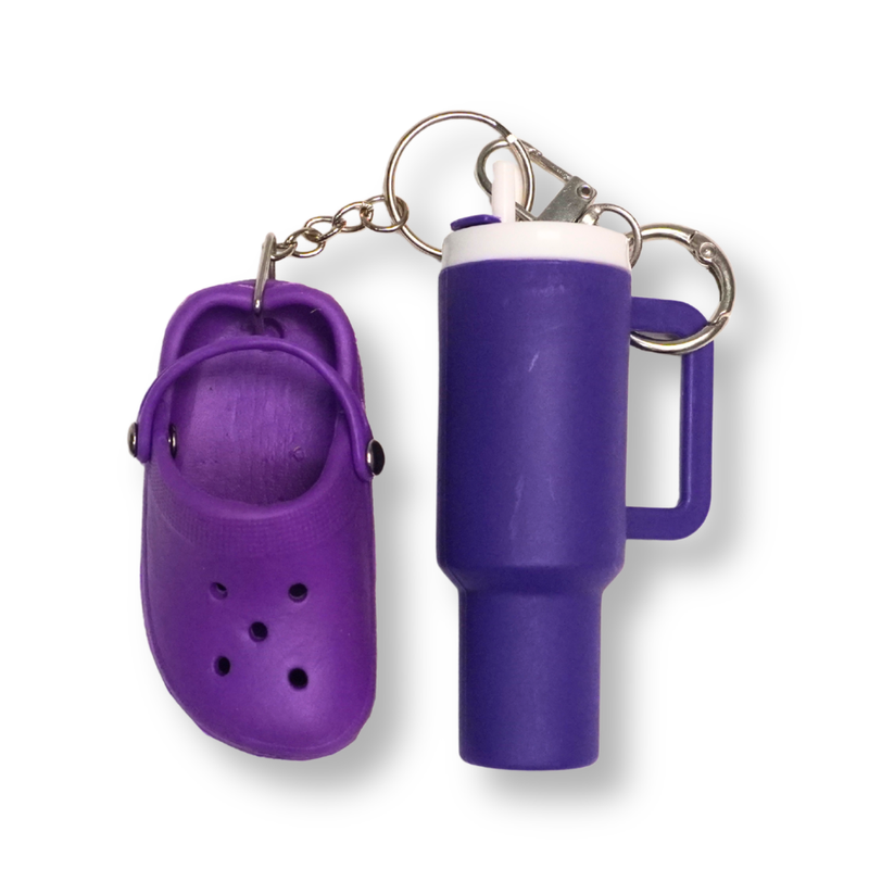 Shoe & Tumbler Keychain Charm Set