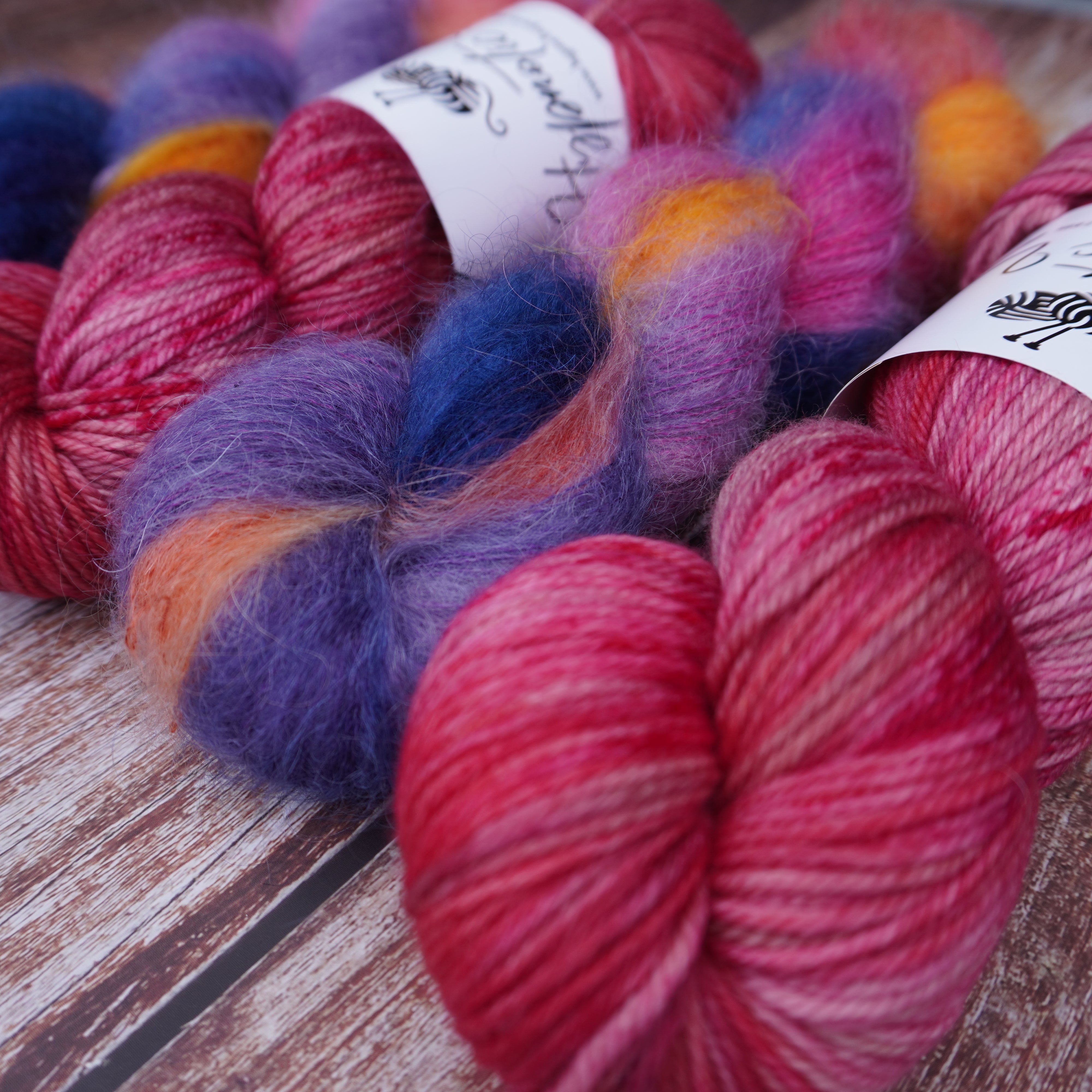 Cherish + Sunset | 100 Gr Plush DK + 50 Gr Fluff Mohair