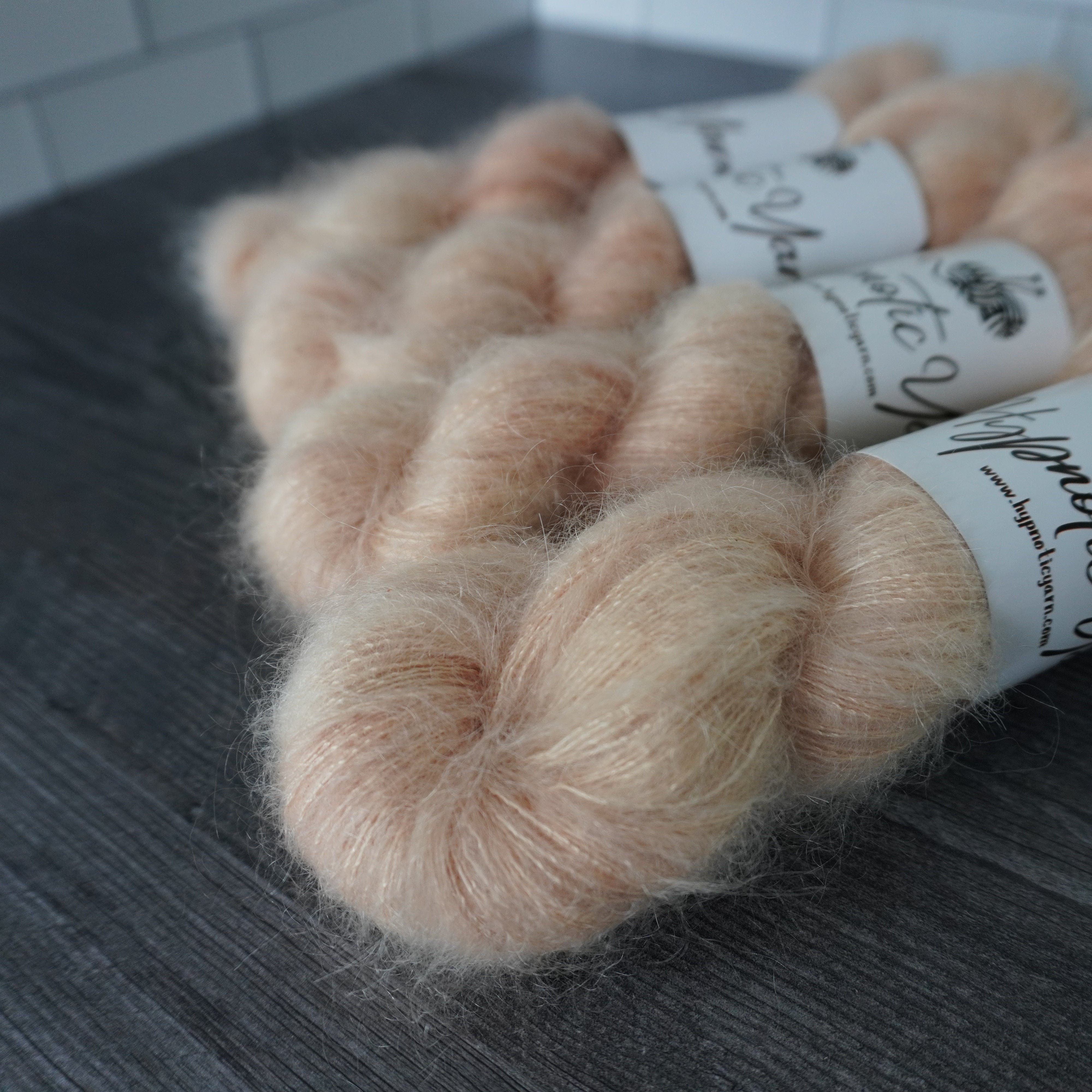 Spring Peach | Fluff Mohair Lace Weight | 50 grams