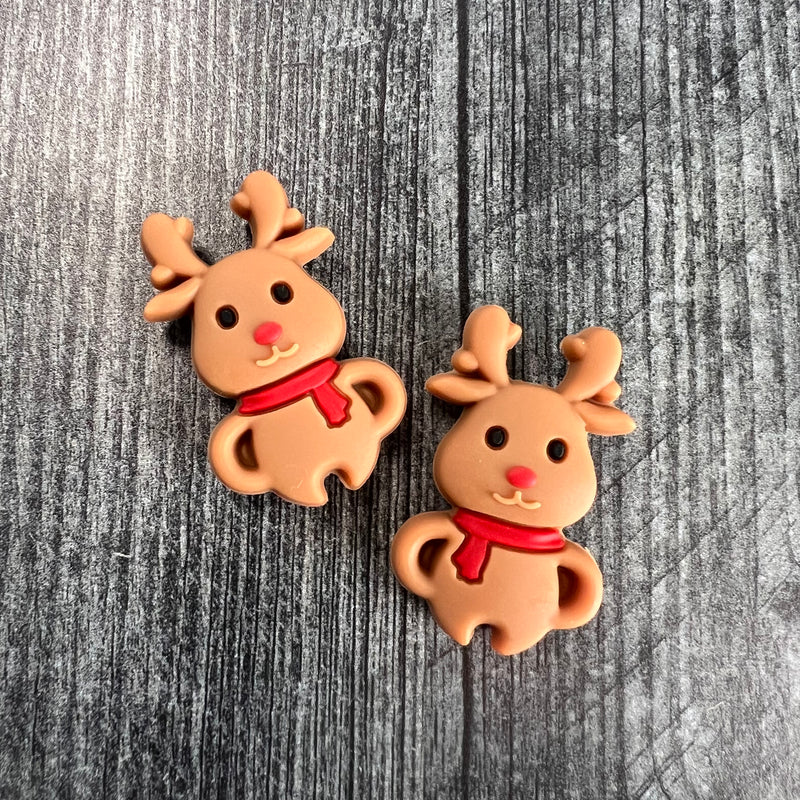 Red Nosed Reindeer Tip Topper Set for Knitting Needles
