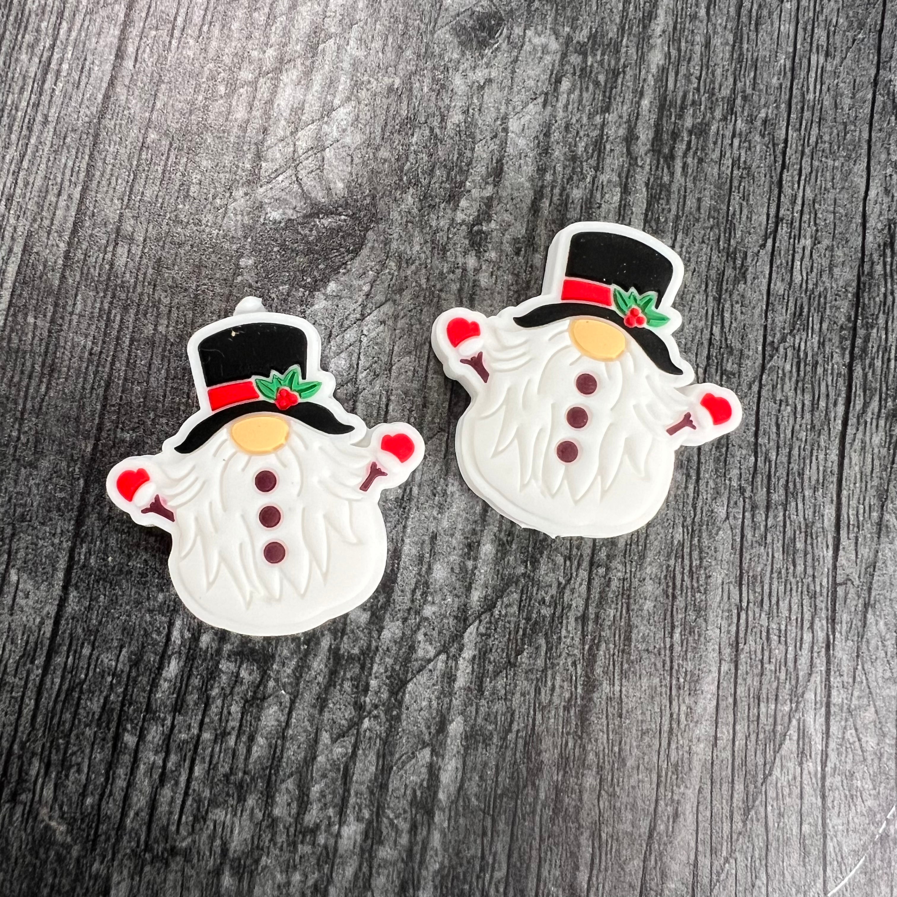 Gnome Snowmen Tip Topper Set for Knitting Needles