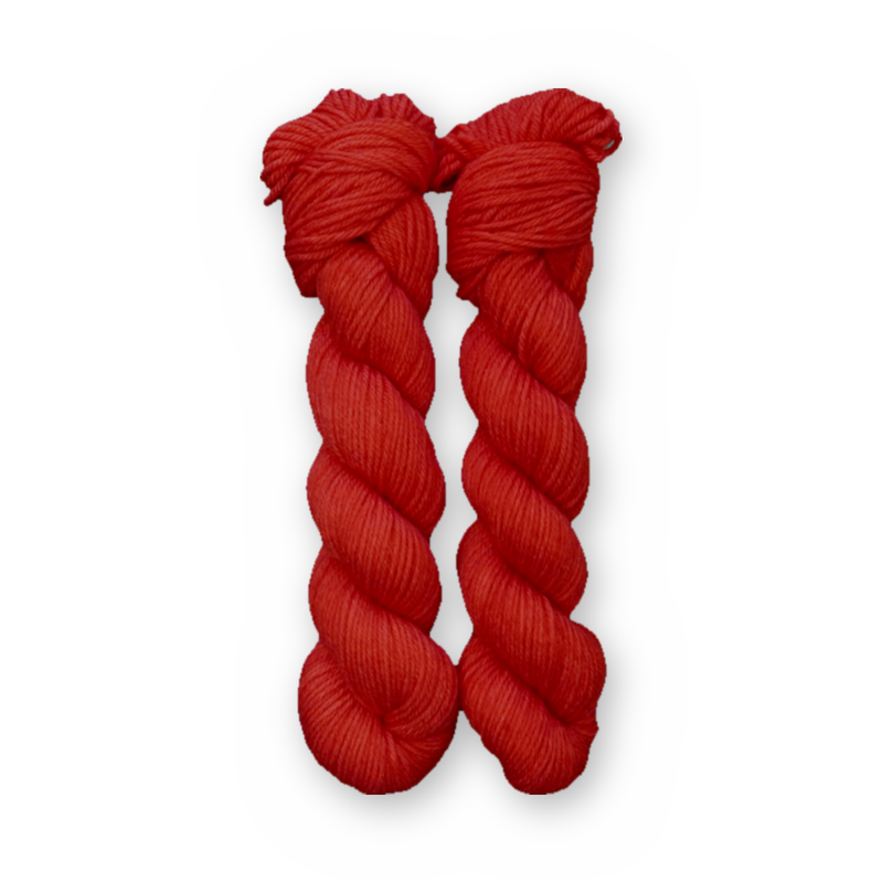Cherry Color Bar Plush DK weight yarn, 50g skein