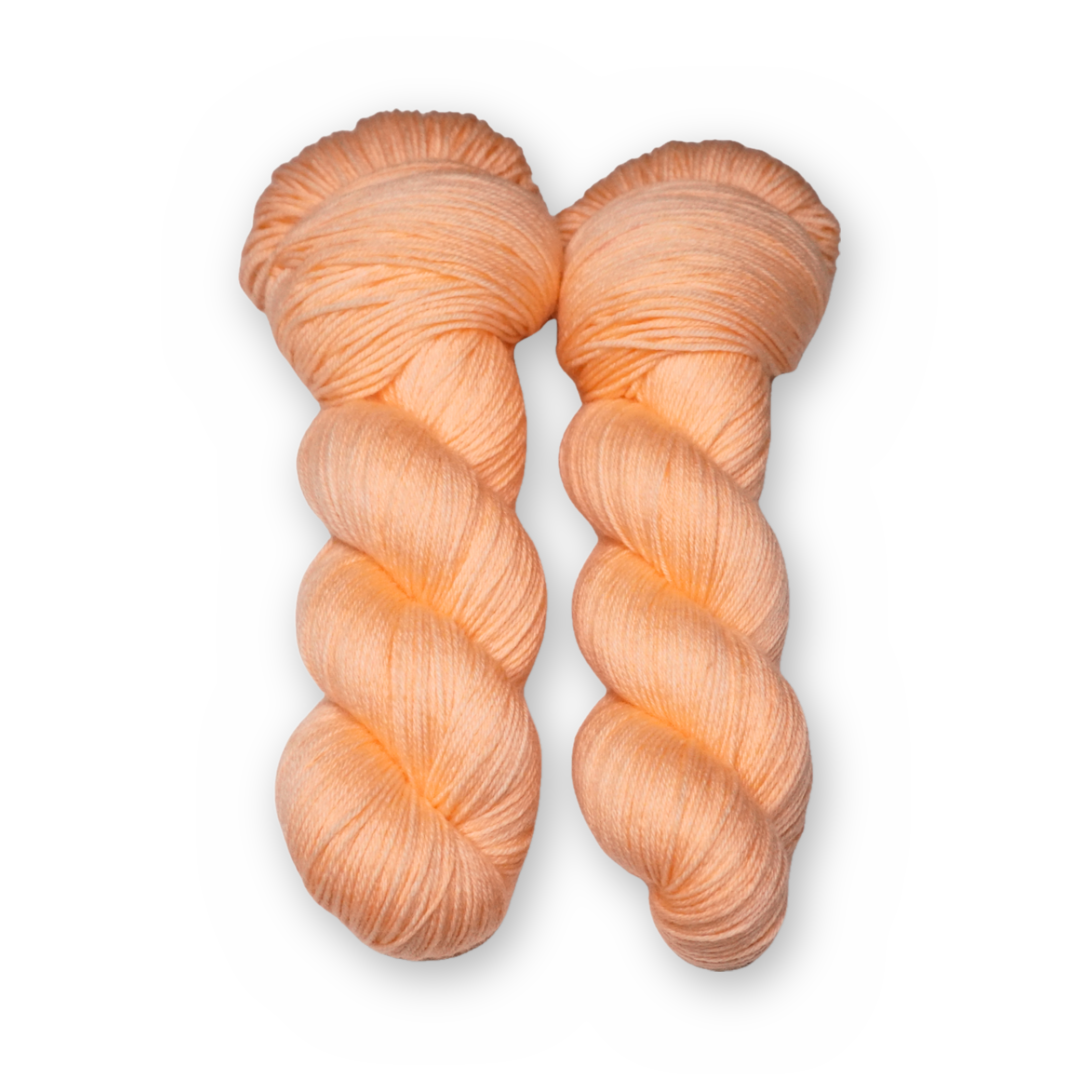 Creamsicle Sock Set main color: Creamsicle Color Bar Plush Sock fingering weight yarn, 100g skein
