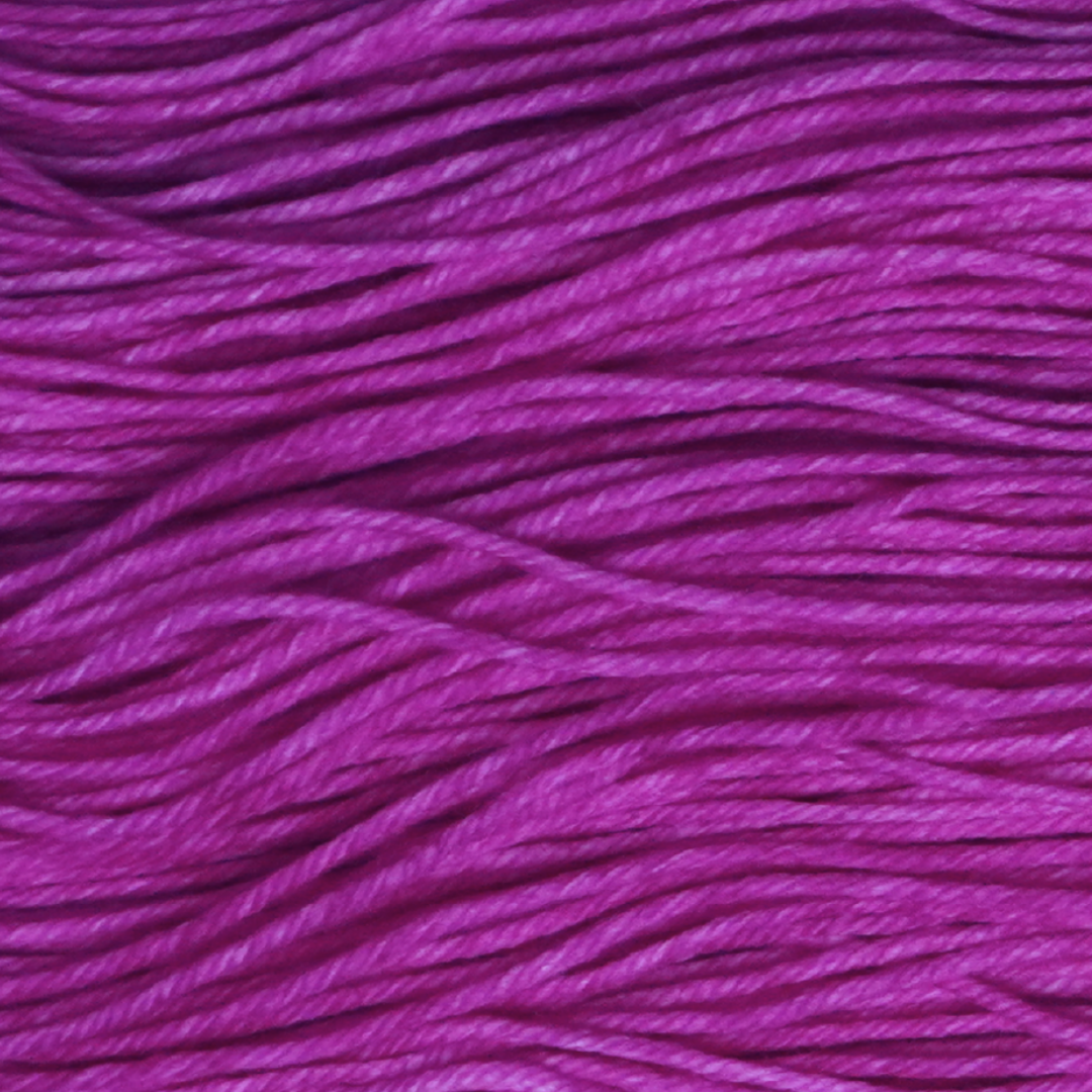 Dragon Fruit Color Bar Plush DK weight yarn, close-up of the color