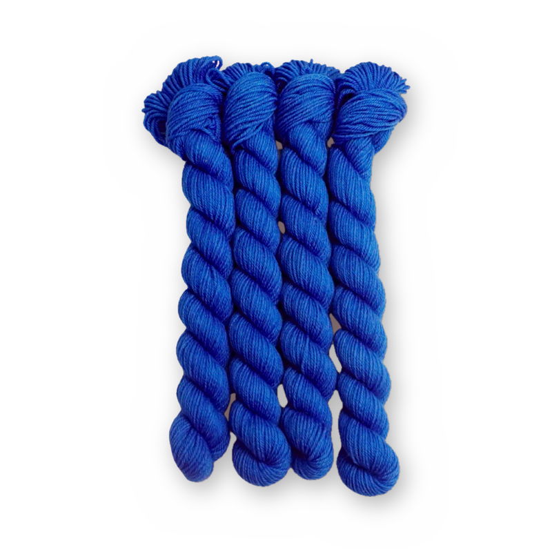 Midnight Flutter Color Bar Plush Sock fingering weight yarn, 20g mini skein
