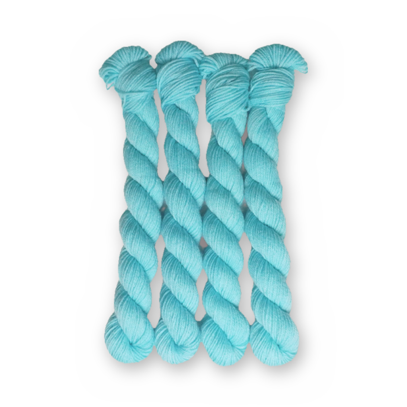 Mummy Dearest Color Bar Plush Sock fingering weight yarn, 20g mini skein