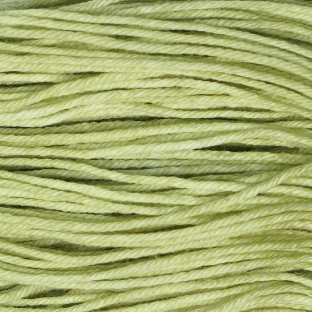 Pistachio Color Bar Plush DK weight yarn, close-up of the color