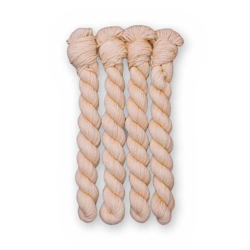 Shortbread Color Bar Plush Sock fingering weight yarn, 20g mini skein