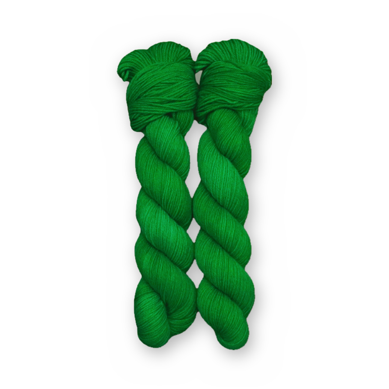 Sour Apple Color Bar Plush Sock fingering weight yarn, 50g skein