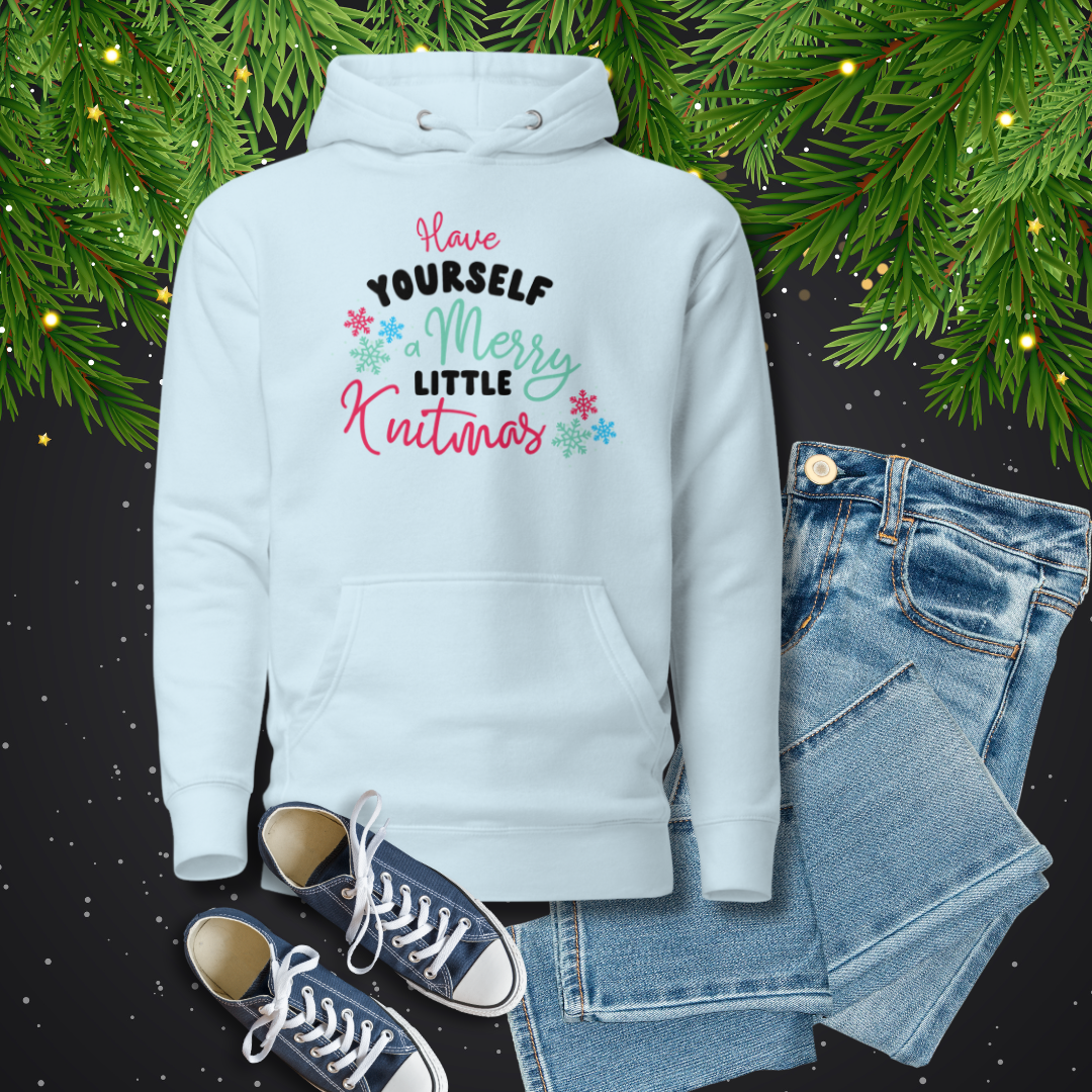 Unisex Merry Little Knitmas Hoodie | Light