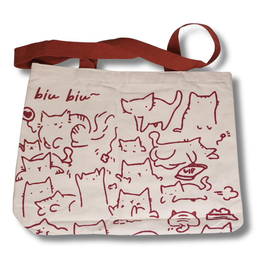 Biu Biu Cat Canvas Bag