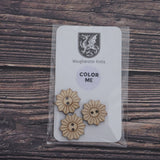 Sunflower Wooden Button Trio