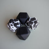 Black & White Tip Topper Set for Knitting Needles