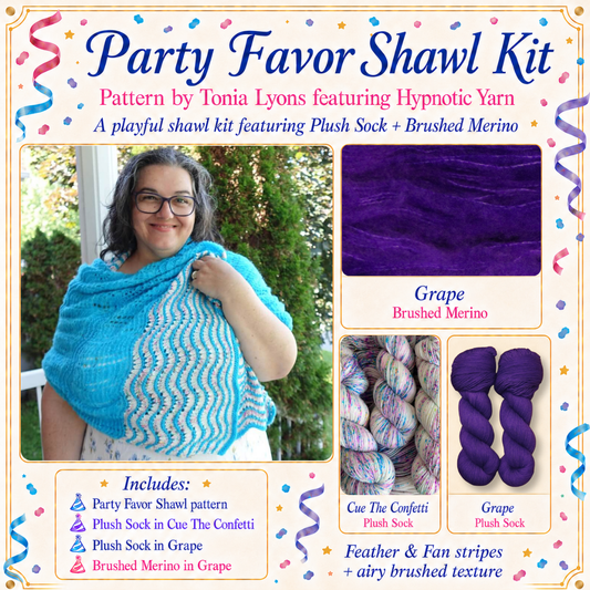 Party Favor Shawl Set | Cue The Confetti + Grape