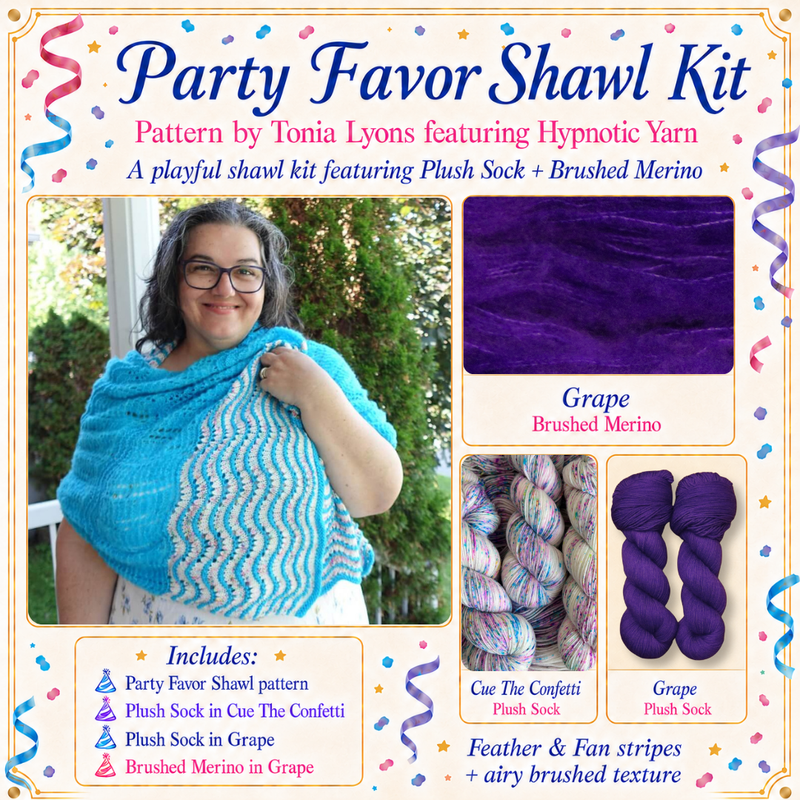 Party Favor Shawl Set | Cue The Confetti + Grape