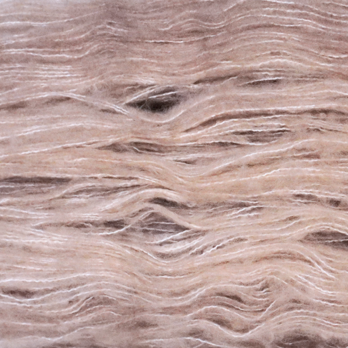Iced Latte Brushed Merino lace weight yarn, close-up of the color