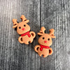 Red Nosed Reindeer Tip Topper Set for Knitting Needles