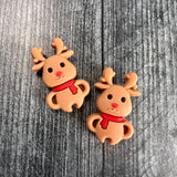 Red Nosed Reindeer Tip Topper Set for Knitting Needles