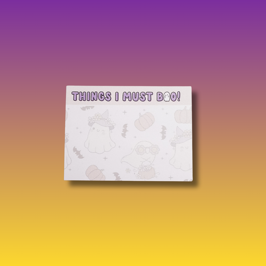 Things I Must Boo! Notepad