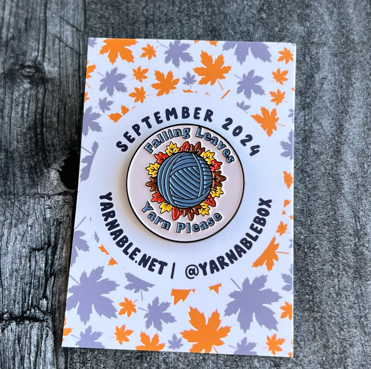 Falling Writing Pin Falling Leave Enamel Pin | Hypnotic Yarn
