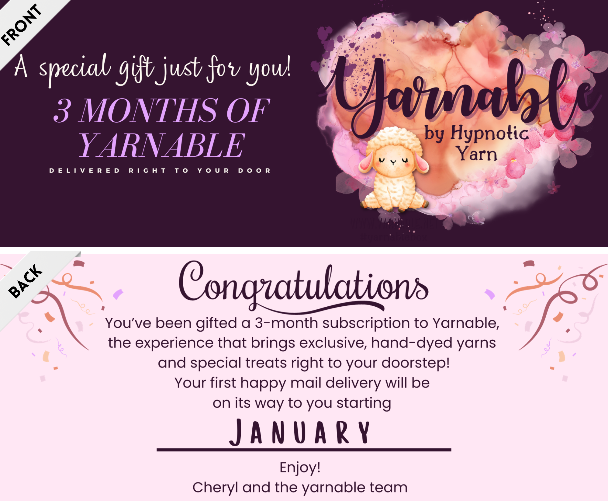 3 Month Yarnable Gift Subscription