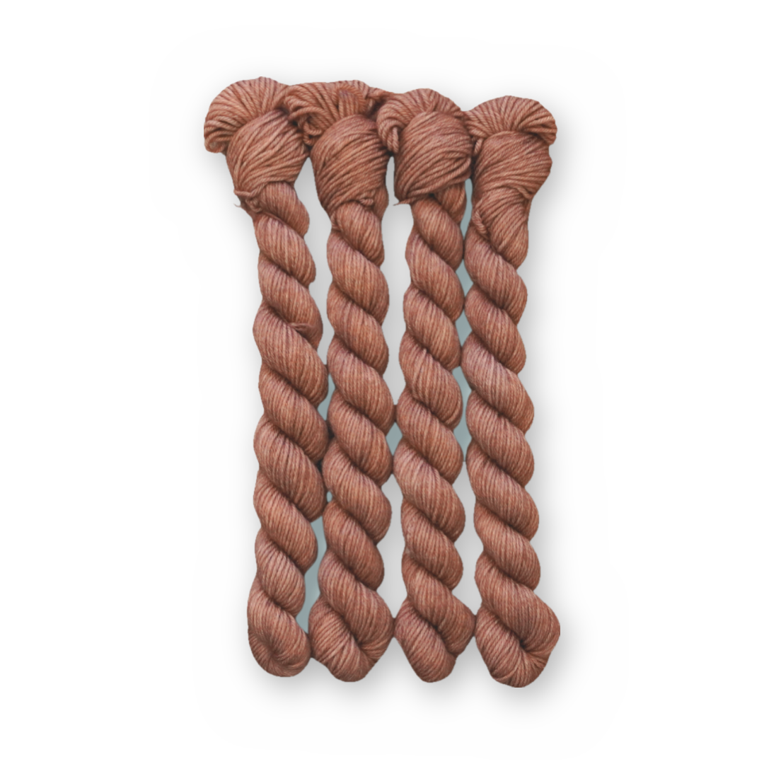 Book Nook Color Bar Plush Sock fingering weight yarn, 20g mini skein shown for color