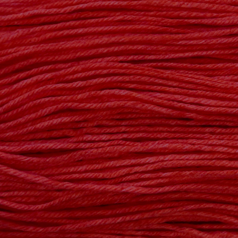 Cherry Color Bar Plush DK weight yarn, close-up of the color