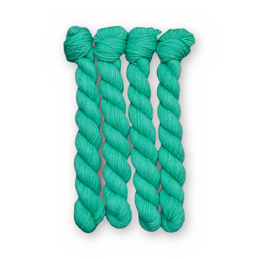 Clover Road Color Bar Plush Sock fingering weight yarn, 20g mini skein shown for color