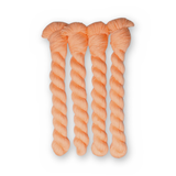 Creamsicle Color Bar Plush Sock fingering weight yarn, 20g mini skein