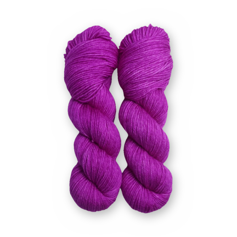 Dragon Fruit Color Bar Plush DK weight yarn, 100g skein