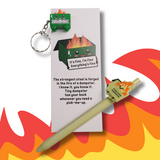 Dumpster Fire Key Chain and Pen Set