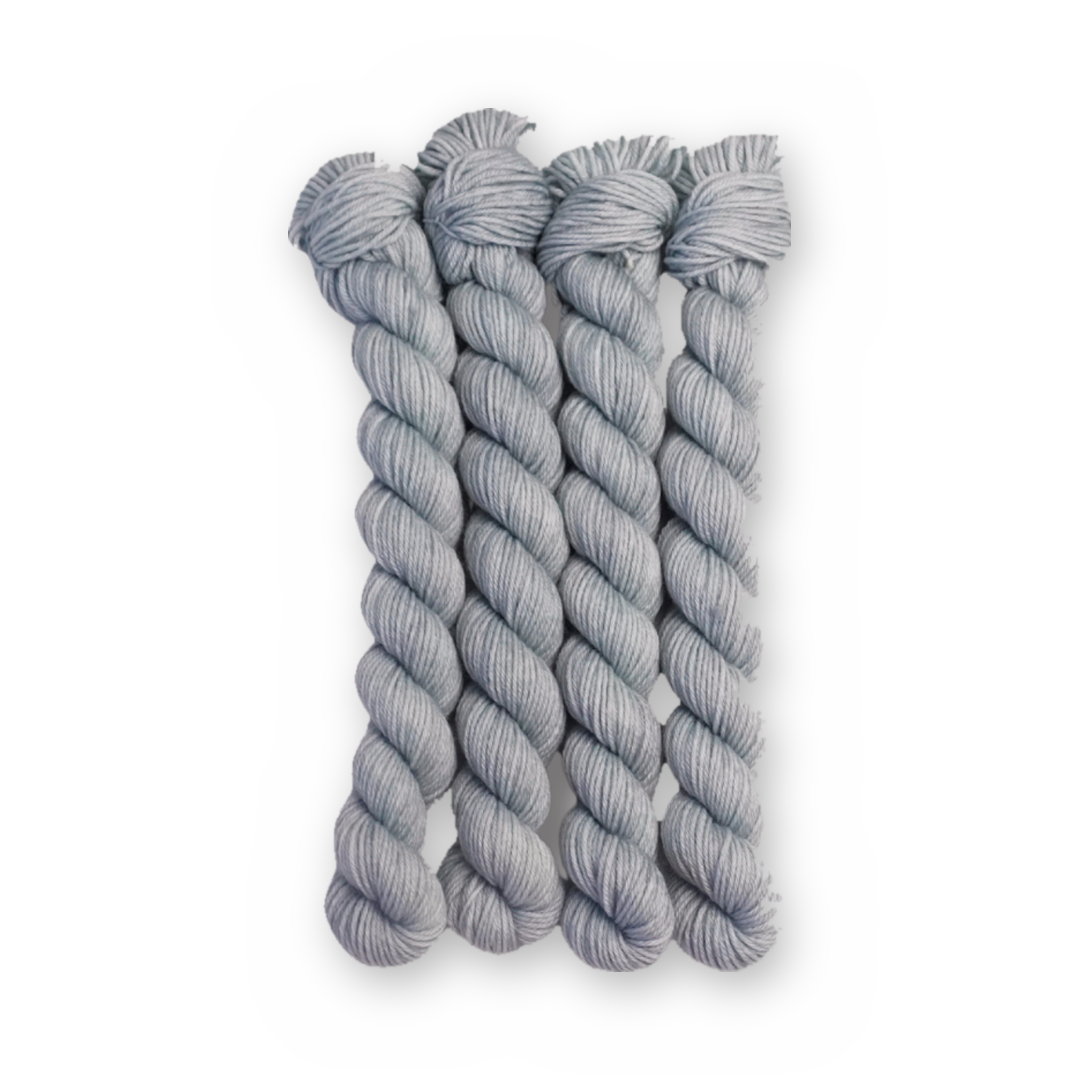 Fresh Outta Clucks Color Bar Plush Sock fingering weight yarn, 20g mini skein shown for color