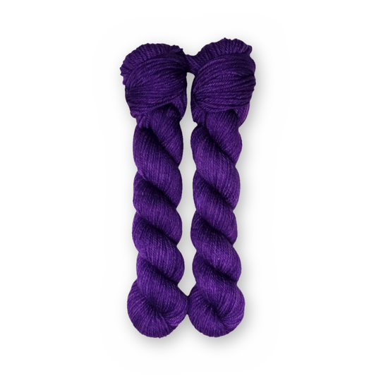 Grape DK Color Quartet main color: Grape Color Bar Plush DK weight yarn, 50g skein