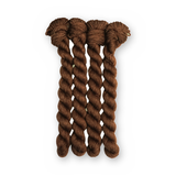 Hot Cocoa Color Bar Plush Sock fingering weight yarn, 20g mini skein