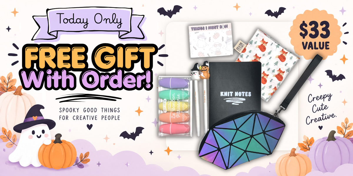 Today only: free Halloween goodie set with your order, a $33 value. Spooky good things for creative people.