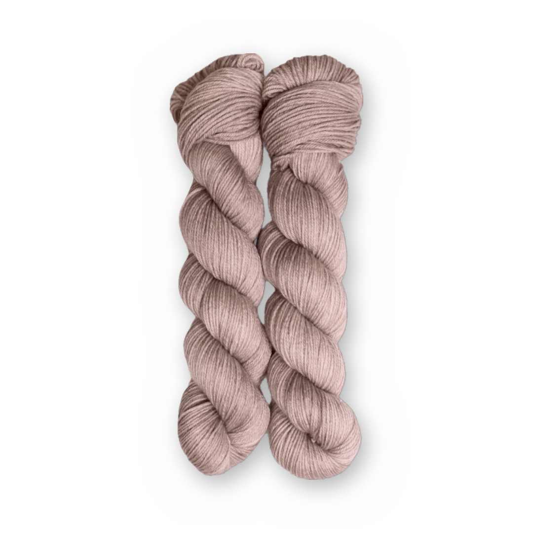 Iced Latte Color Quartet main color: Iced Latte Color Bar Plush Sock fingering weight yarn, 50g skein