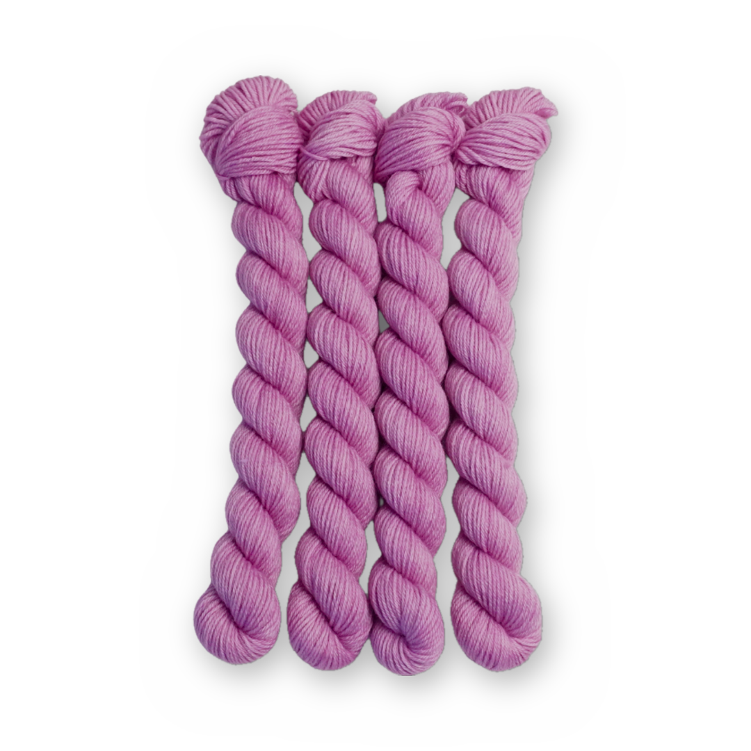 Love Struck Color Bar Plush Sock fingering weight yarn, 20g mini skein