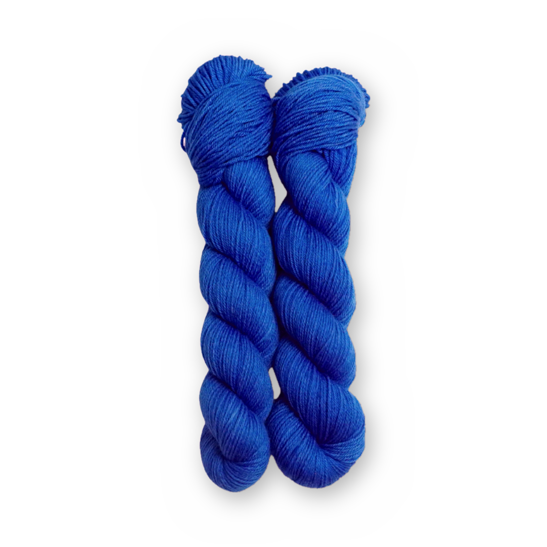 Midnight Flutter Color Bar Plush Sock fingering weight yarn, 50g skein shown for color