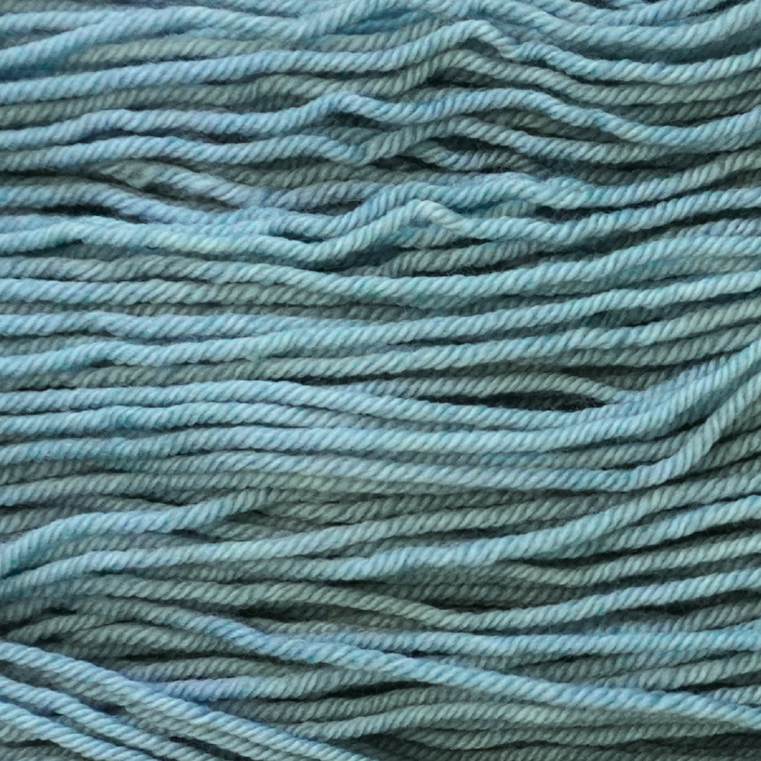 Patina Color Bar Plush DK weight yarn, close-up of the color