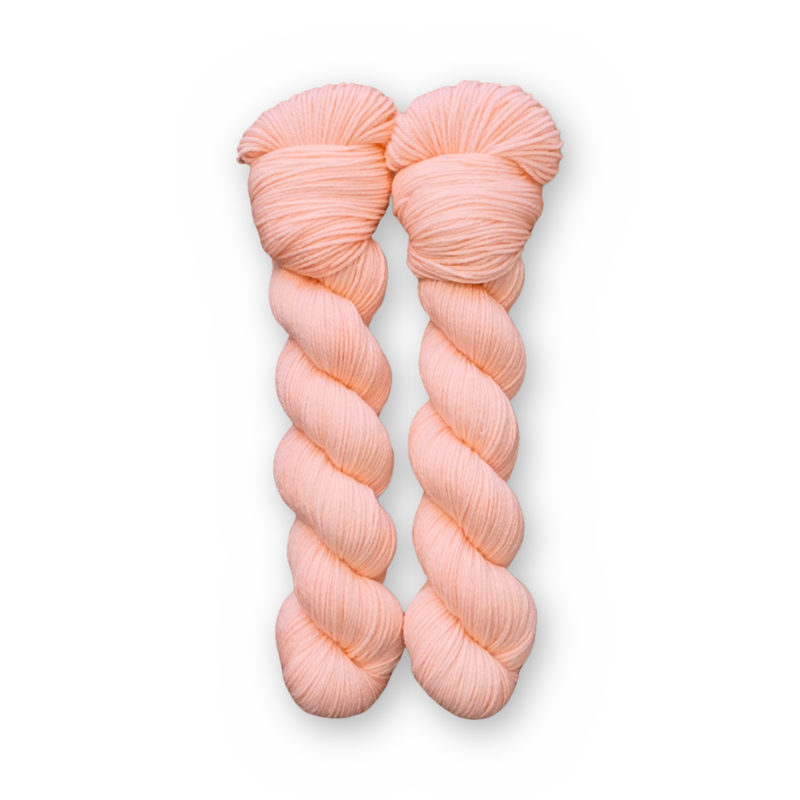 Peaches Color Bar Plush Sock fingering weight yarn, 50g skein