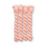 Peaches Color Bar Plush Sock fingering weight yarn, 20g mini skein