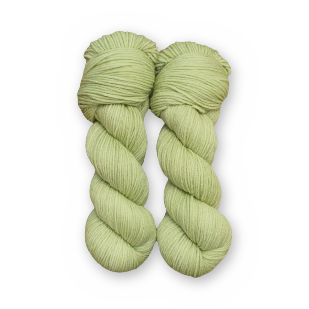 Pistachio DK Sock Set main color: Pistachio Color Bar Plush DK weight yarn, 100g skein