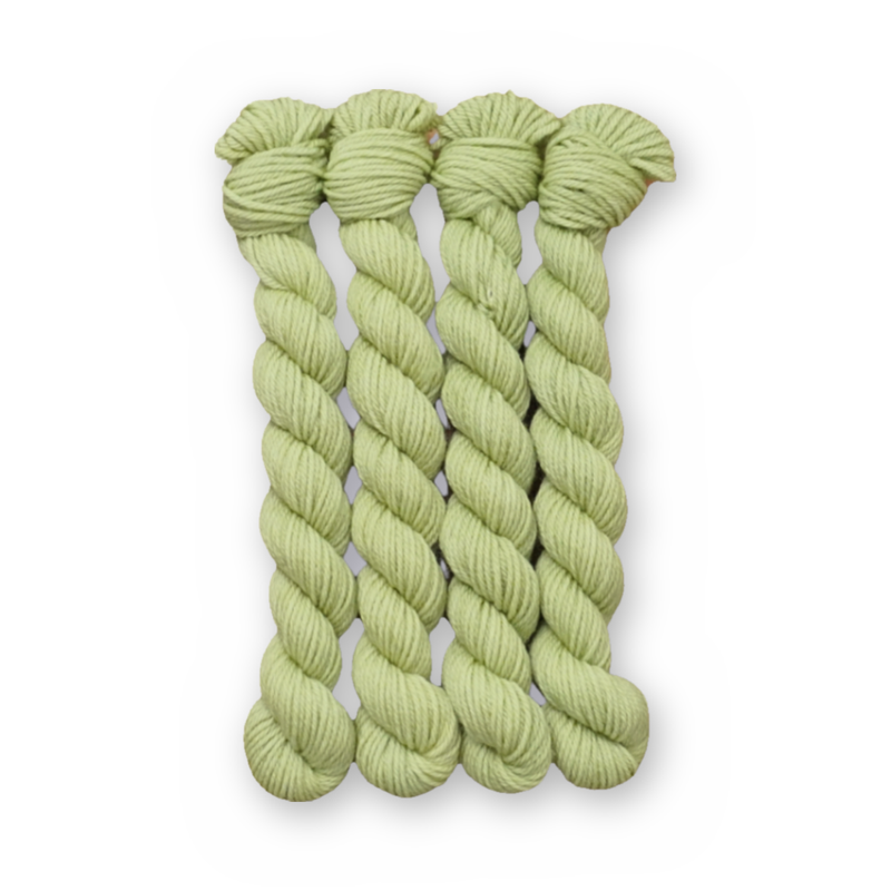 Pistachio Color Bar Plush DK weight yarn, 20g mini skein