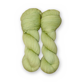 Pistachio Color Bar Plush Sock fingering weight yarn, 100g skein