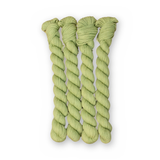 Pistachio Color Bar Plush Sock fingering weight yarn, 20g mini skein