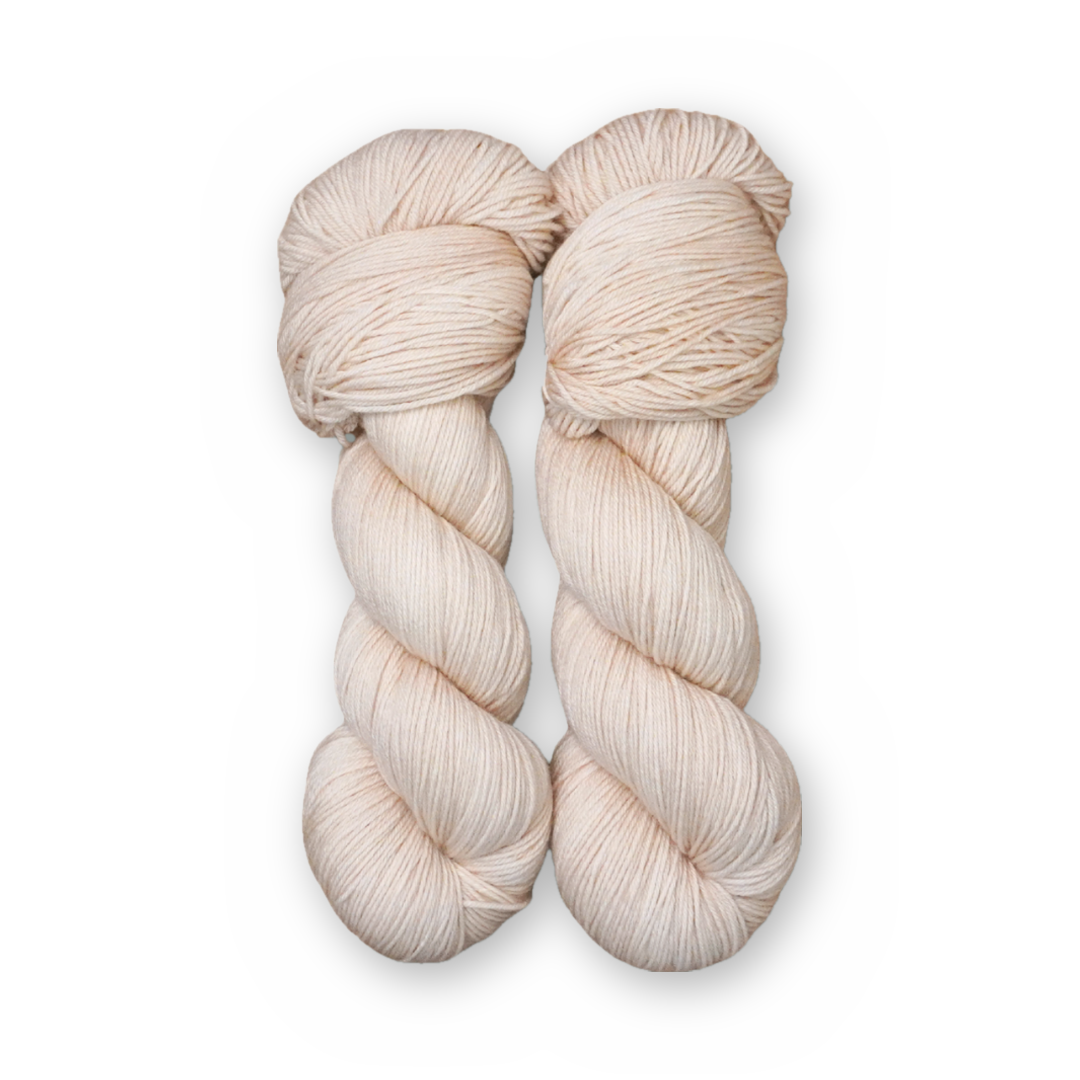 Porcelain Color Bar Plush Sock fingering weight yarn, 100g skein